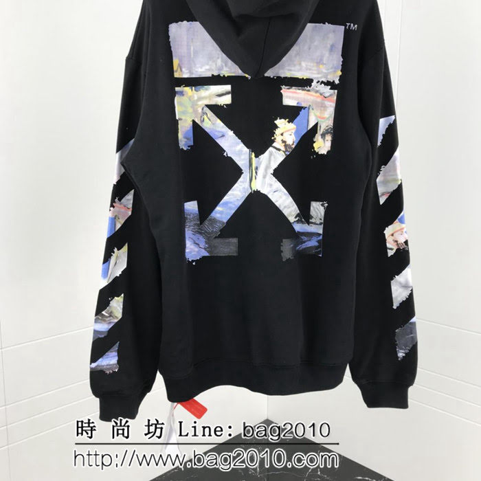 OFF 19SS MULTICOLOR ARROWS S/S 油畫箭頭 連帽衛衣 男女同款 ydi2634